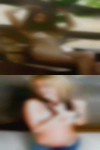 Nude woman blonde blue